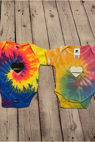 Heartthrob | Tie Dye Heart Onesie
