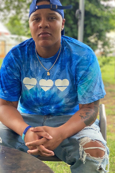 3 of Hearts | Unisex Tie Dye Heart T-Shirt