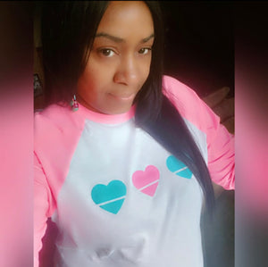 3 of Hearts | Unisex Baseball Heart T-Shirt