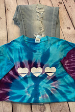 Load image into Gallery viewer, 3 of Hearts | Unisex Tie Dye Heart T-Shirt