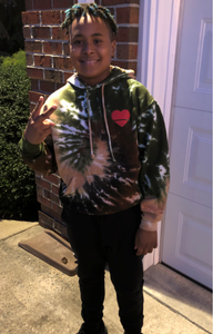 Over Your Heart | Tie Dye Heart Hoodie