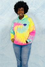 Load image into Gallery viewer, Over Your Heart | Tie Dye Heart Hoodie