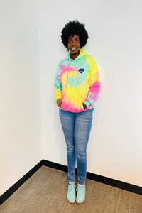 Over Your Heart | Tie Dye Heart Hoodie